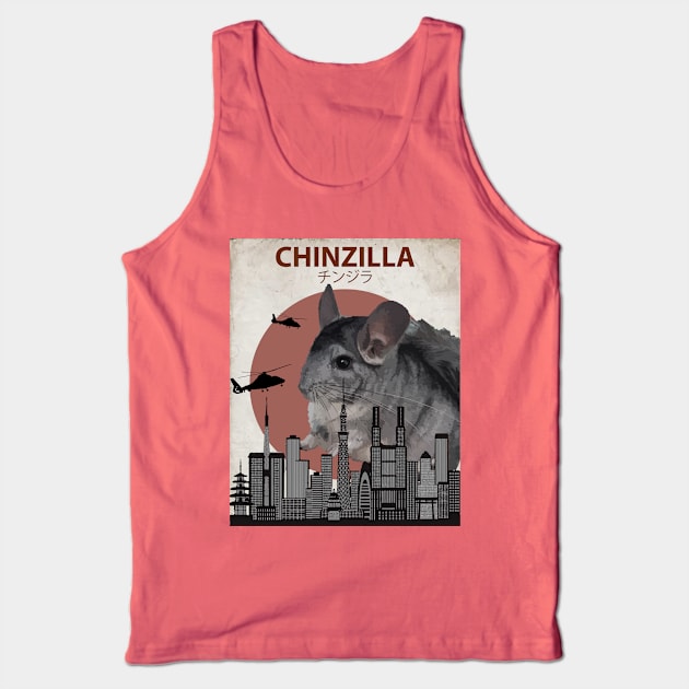 Chinzilla - Giant Chinchilla Monster Tank Top by Animalzilla